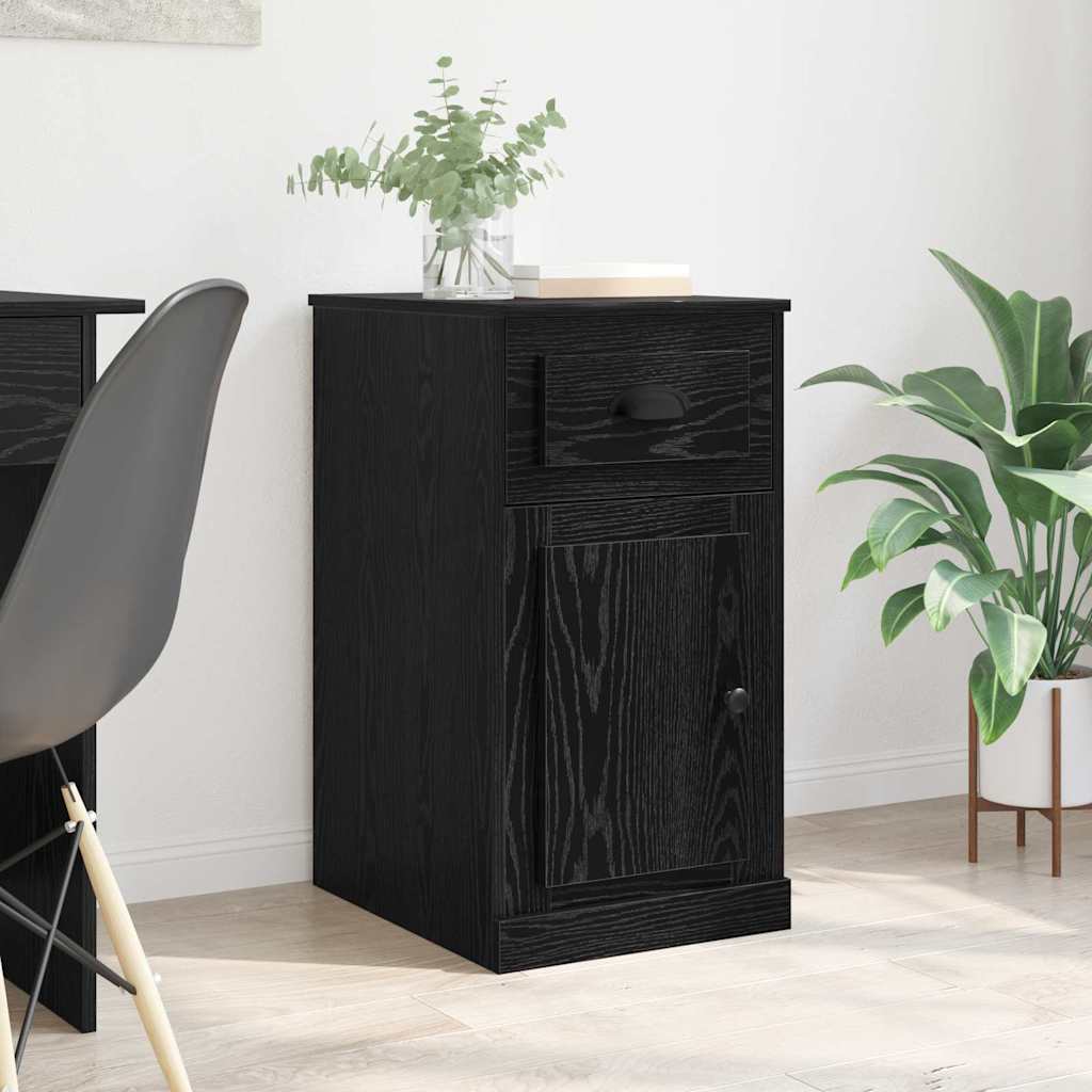 Sideskap Svart Eik 40 x 50 x 75 cm Konstruert tre