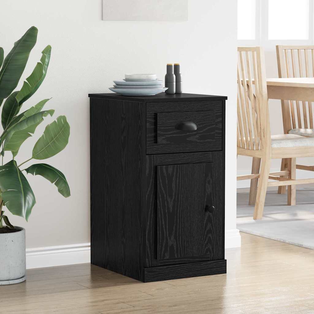 Sideskap Svart Eik 40 x 50 x 75 cm Konstruert tre