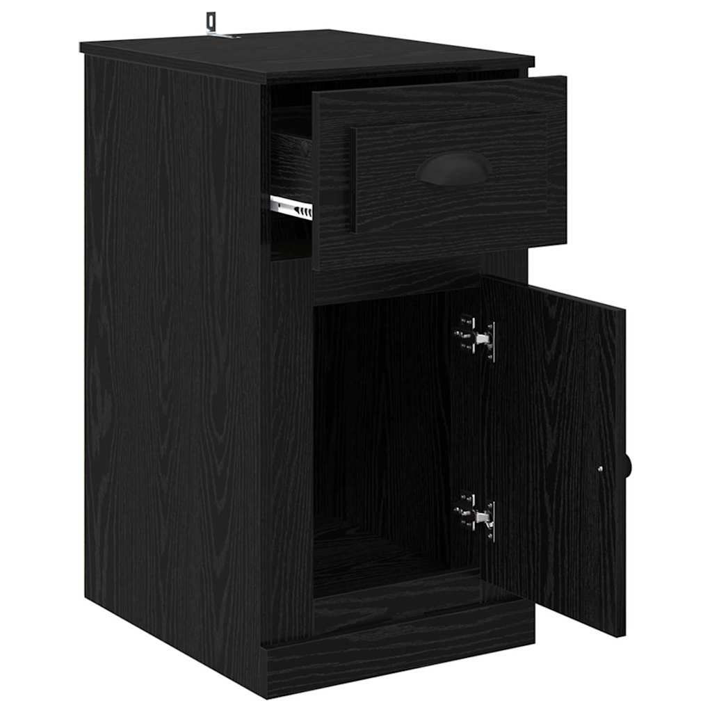 Sideskap Svart Eik 40 x 50 x 75 cm Konstruert tre