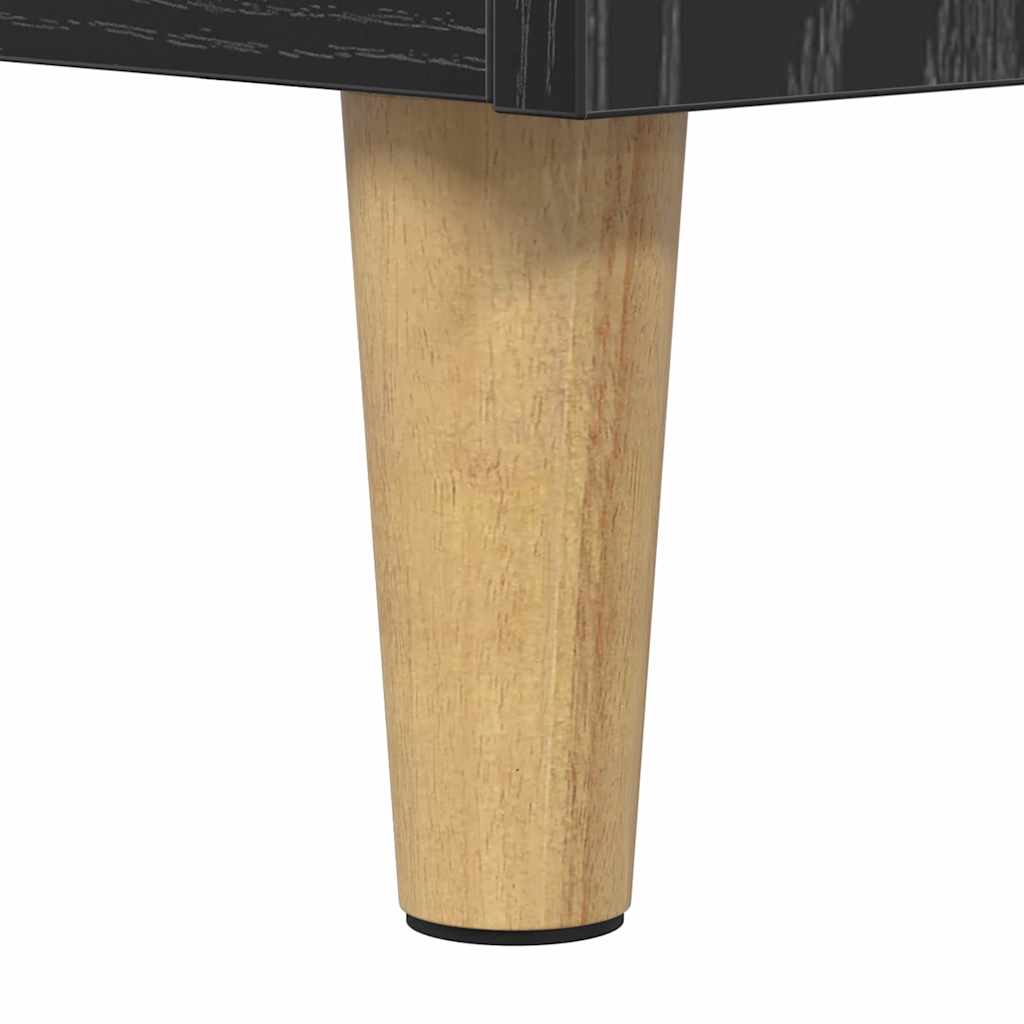 Plateskap Svart Eik 121 x 38 x 48 cm Konstruert tre