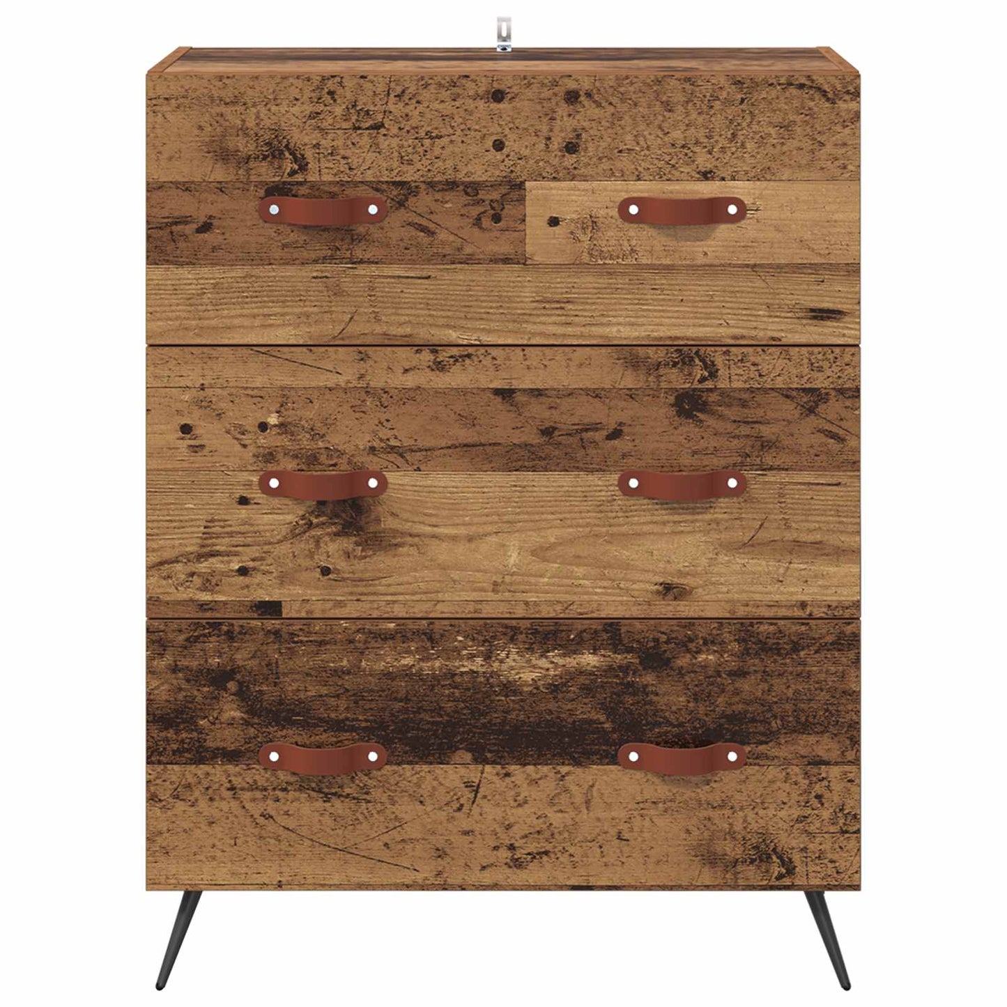 Kommode med skuff Gammelt tre 69,5 x 34 x 90 cm Konstruert tre
