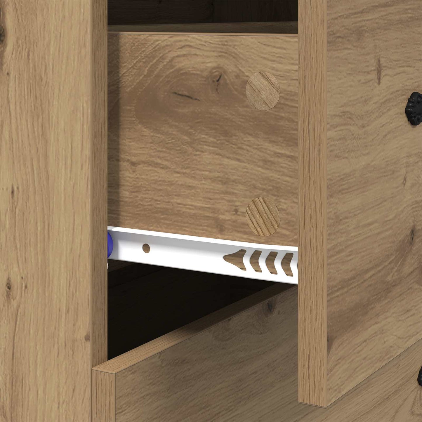 Serviesskap Artisan Eik 69,5 x 34 x 90 cm Ingeniørtre og jern