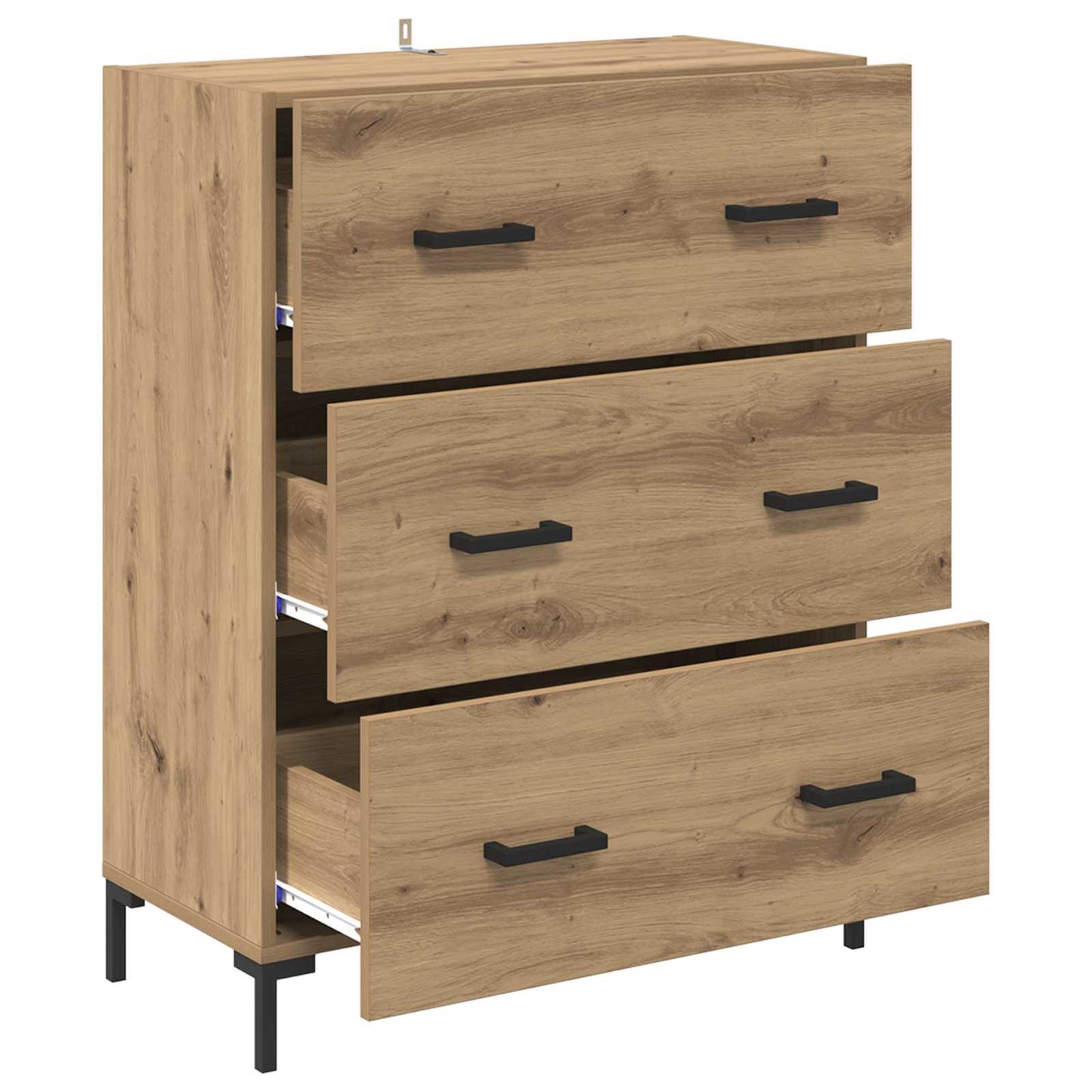 Serviesskap Artisan Eik 69,5 x 34 x 90 cm Ingeniørtre og jern
