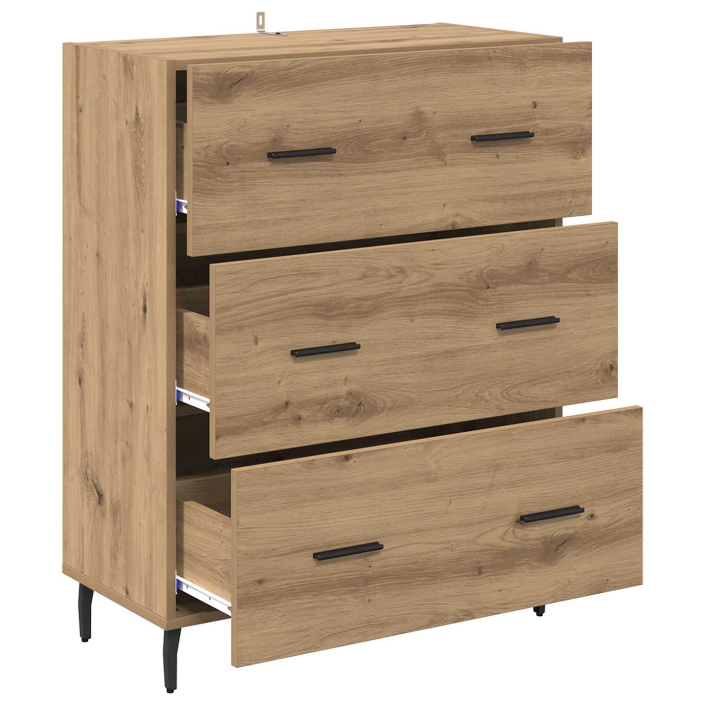 Serviesskap Artisan Eik 69,5 x 34 x 90 cm Ingeniørtre og jern
