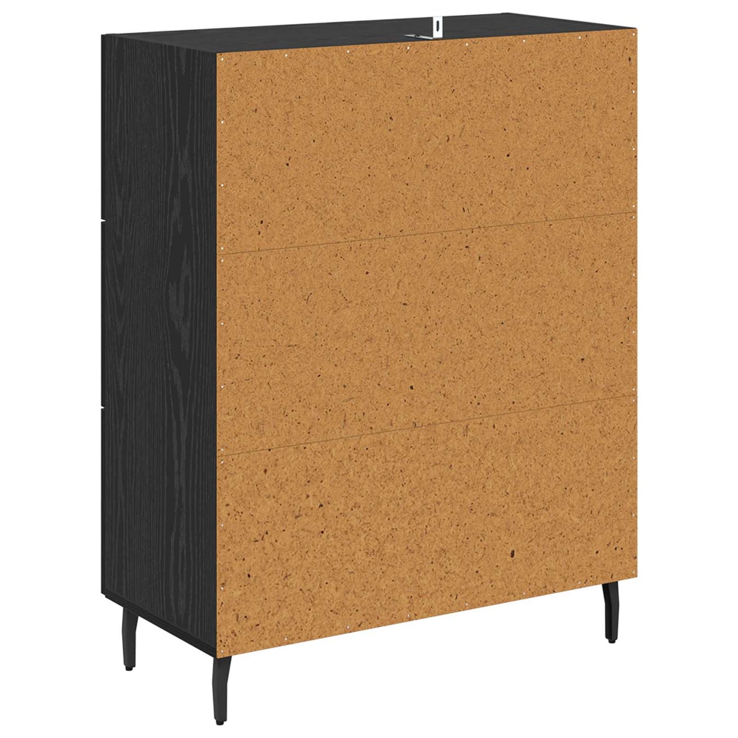 Serviesskap Svart Eik 69,5 x 34 x 90 cm Ingeniørtre og jern