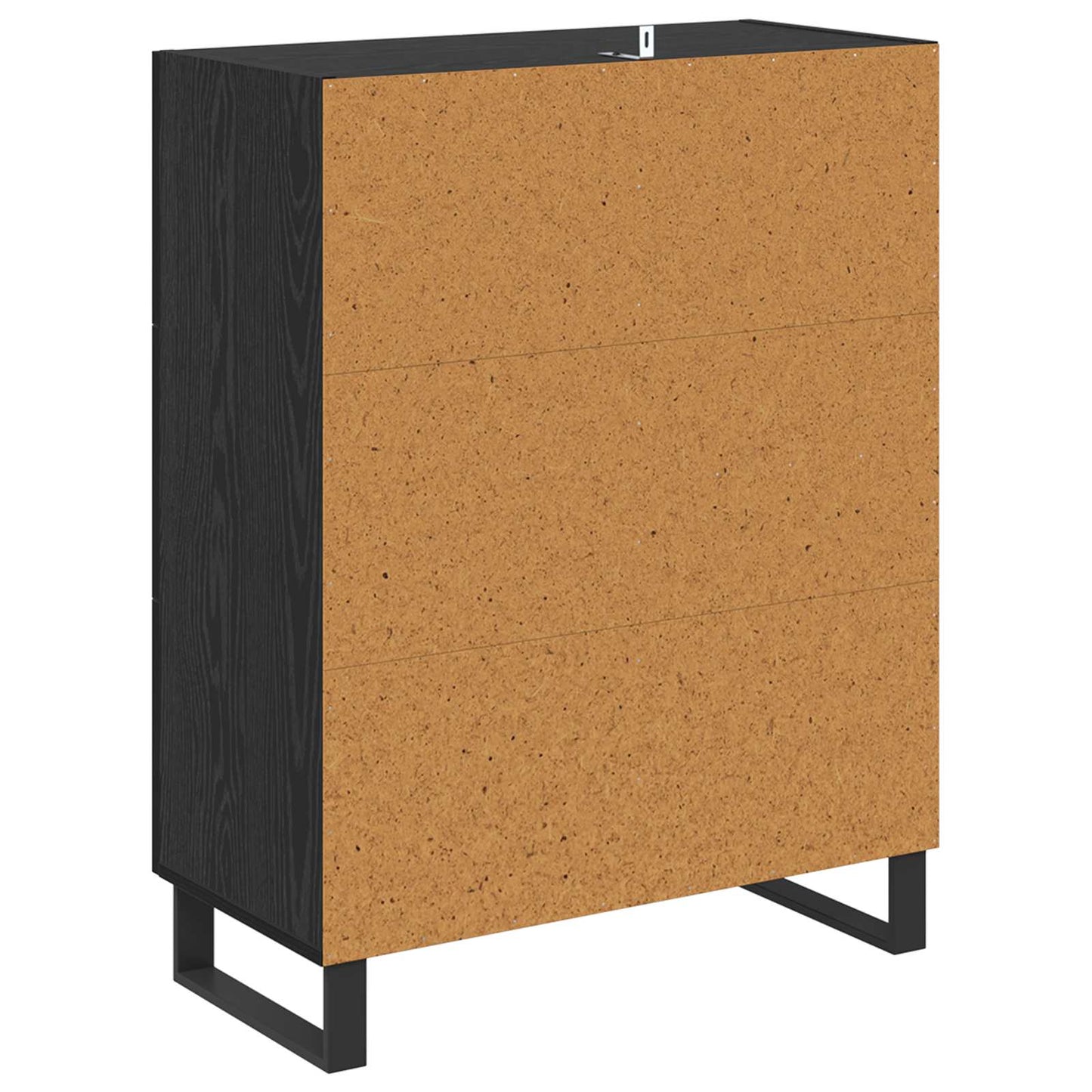 Serviesskap Svart Eik 69,5 x 34 x 90 cm Ingeniørtre og jern