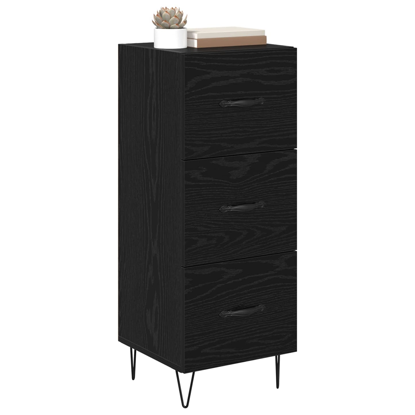Serviesskap Svart eik 34 x 34.5 x 90 cm Konstruert tre