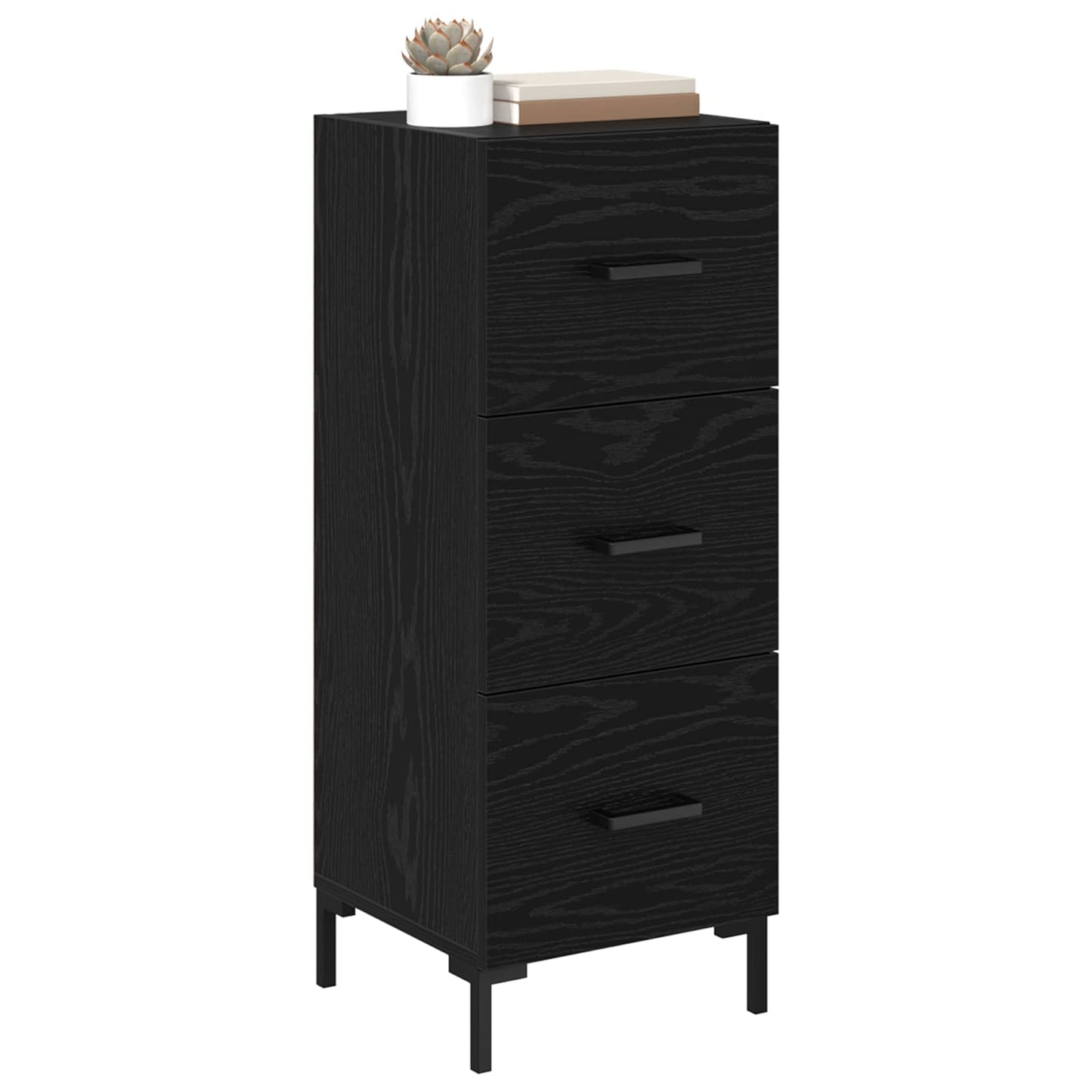 Serviesskap Svart Eik 34,5 x 34 x 90 cm Konstruert tre