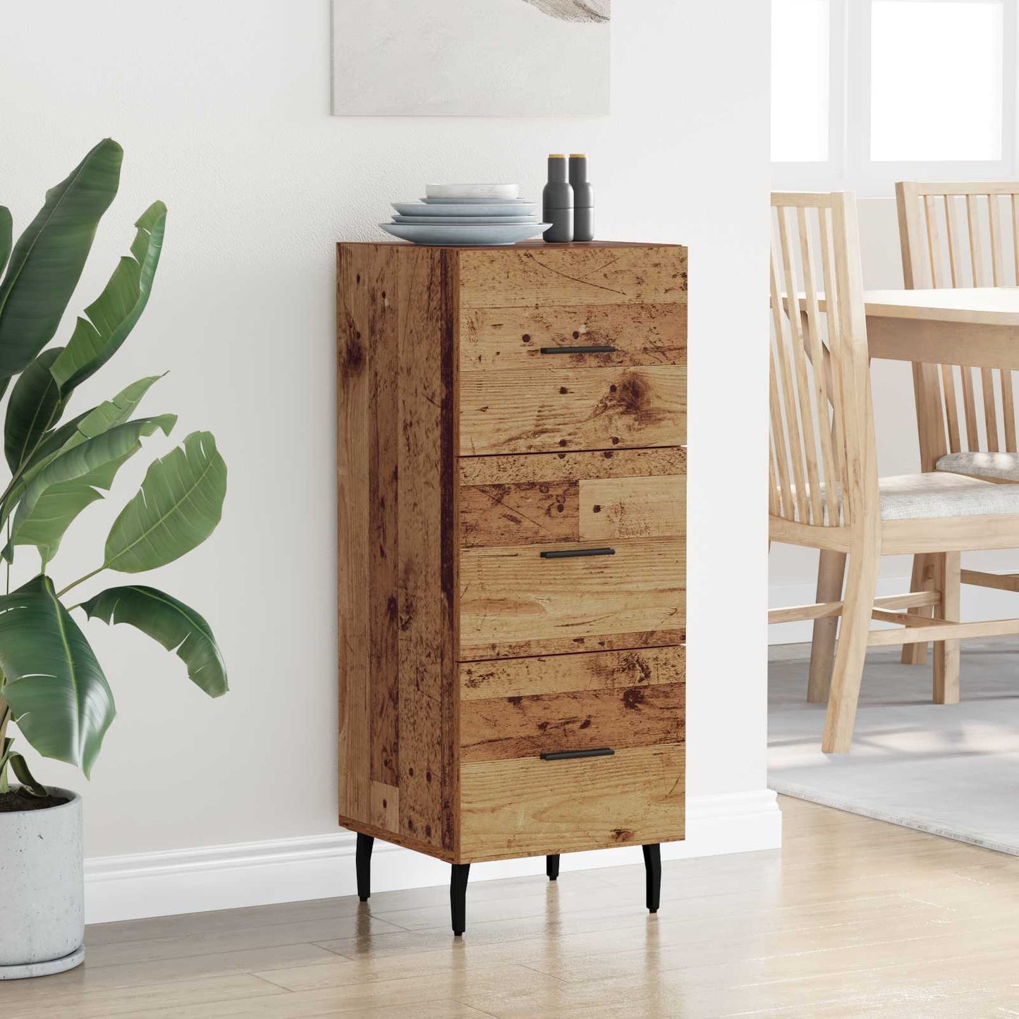 Serviesskap Gammelt tre 34 x 34,5 x 90 cm Konstruert tre
