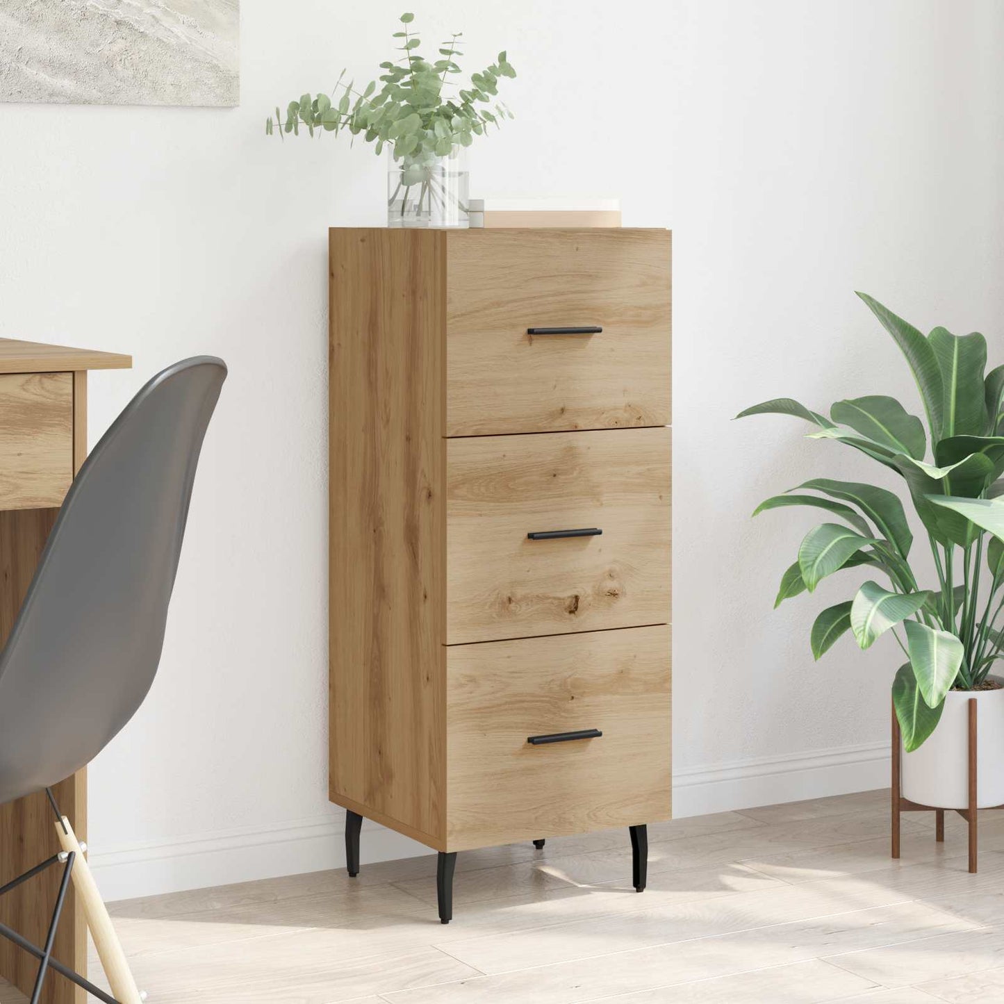 Serviesskap artisan eik 34 x 34,5 x 90 cm Konstruert tre