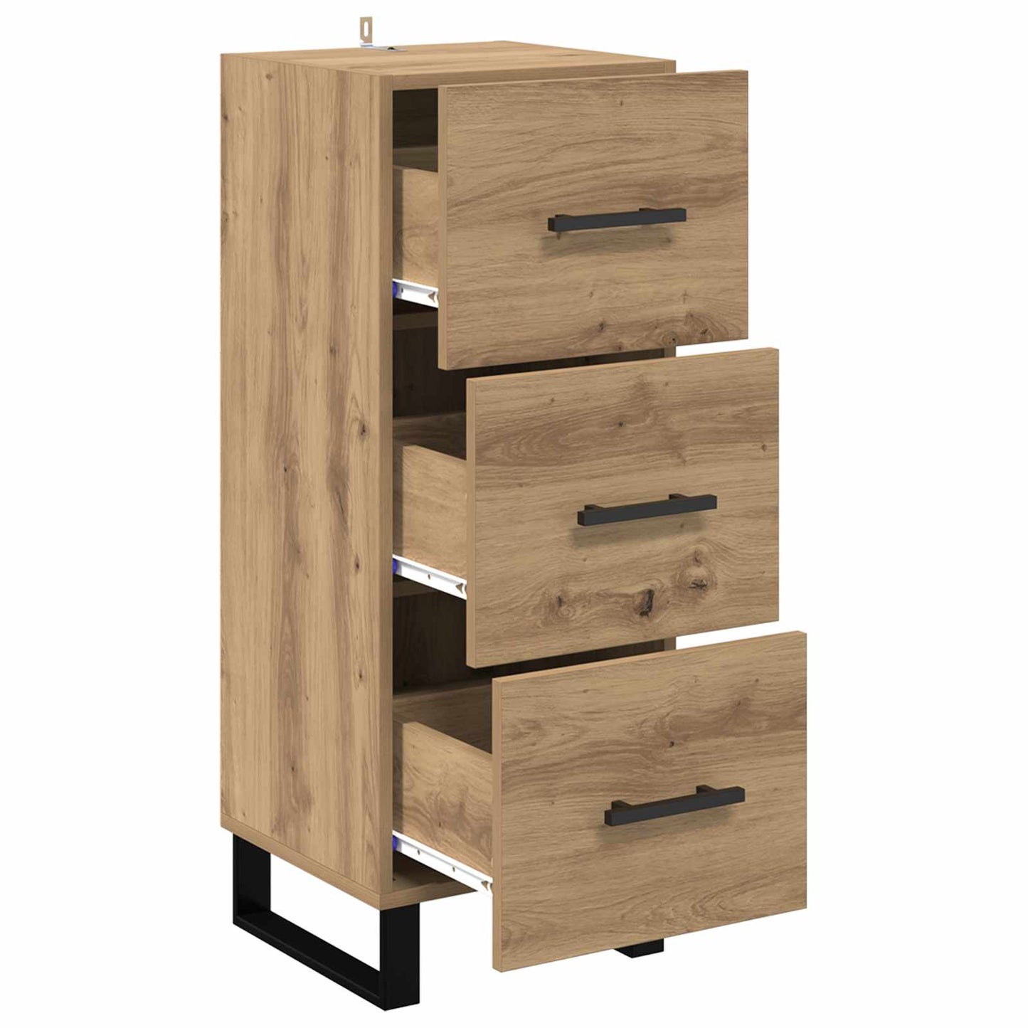Serviesskap Artisan Eik 34,5 x 34 x 90 cm Ingeniørtre og jern