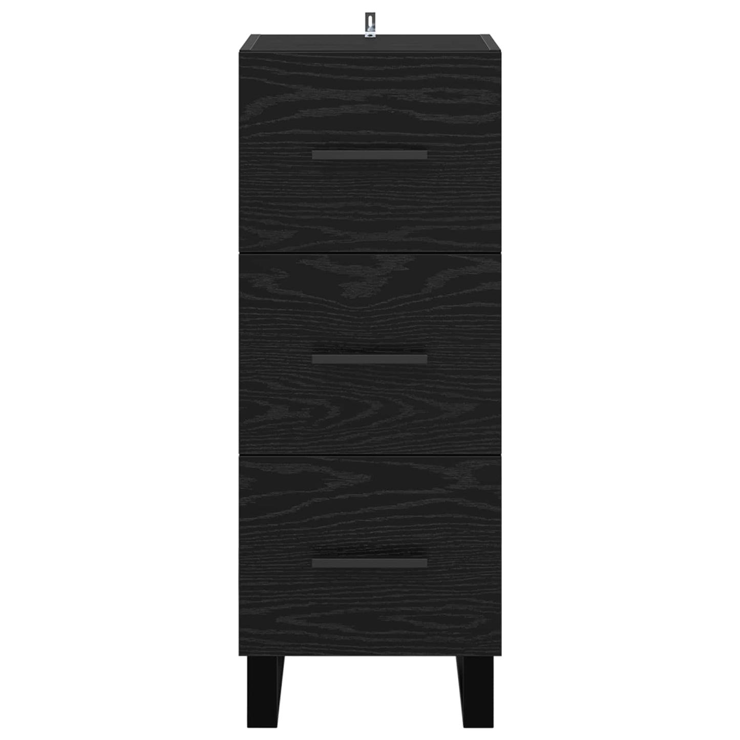 Serviesskap Svart Eik 34,5 x 34 x 90 cm Ingeniørtre og jern
