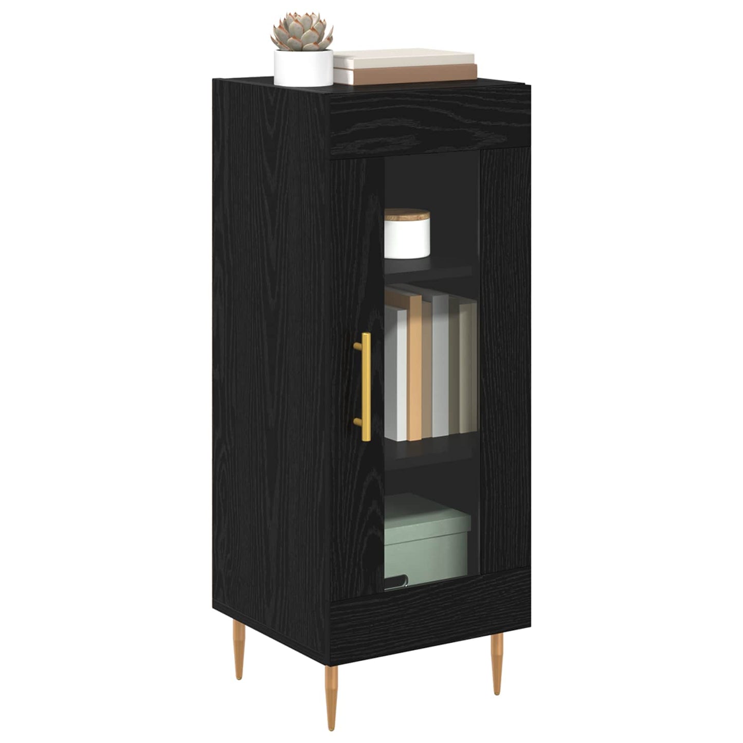 Serviesskap Svart eik 34 x 34,5 x 90 cm Konstruert tre