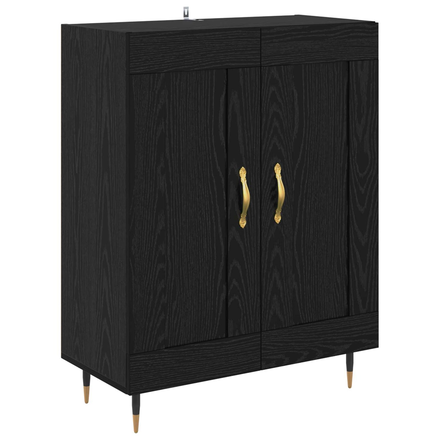 Serviesskap Svart Eik 69,5 x 34 x 90 cm Konstruert tre