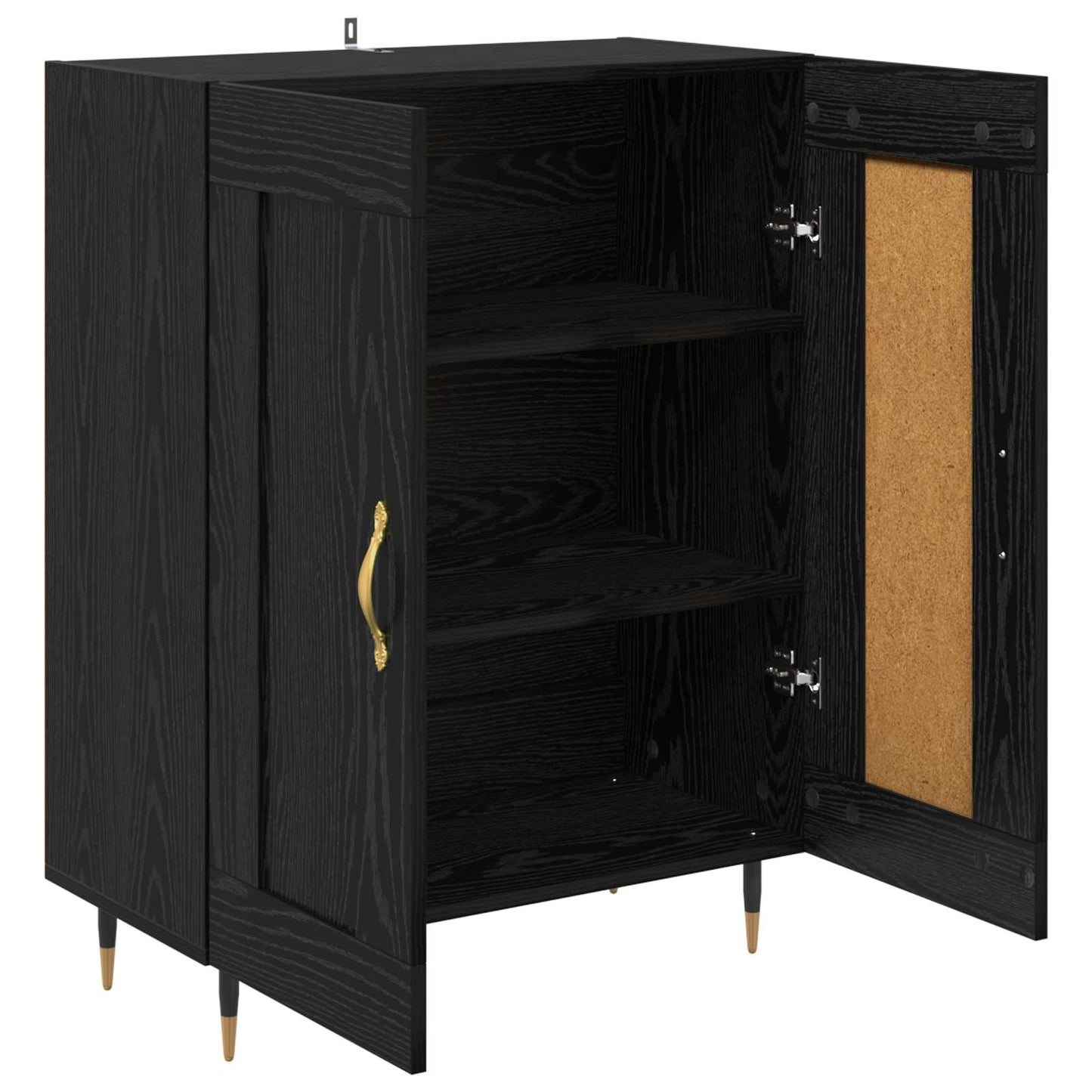Serviesskap Svart Eik 69,5 x 34 x 90 cm Konstruert tre