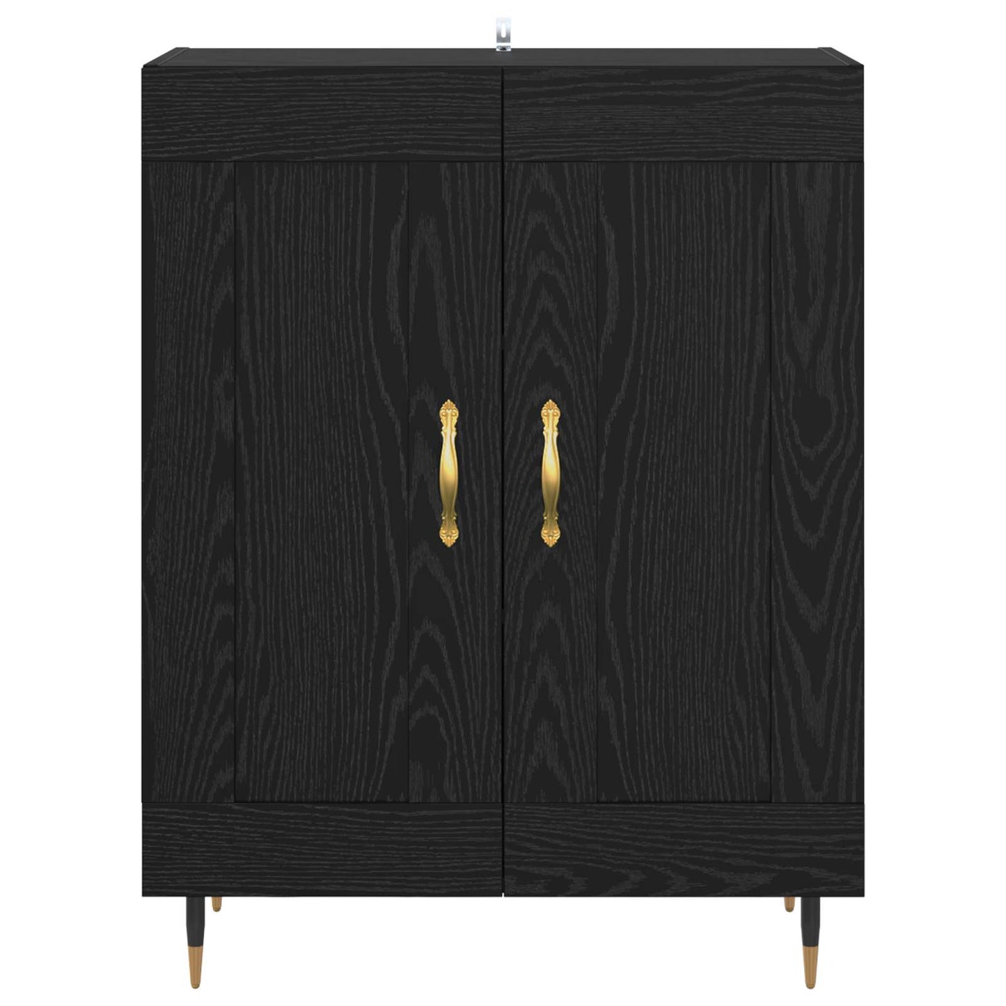 Serviesskap Svart Eik 69,5 x 34 x 90 cm Konstruert tre