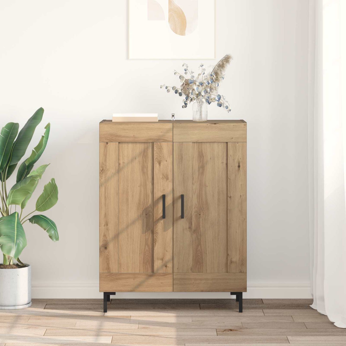 Serviesskap Artisan Eik 69,5 x 34 x 90 cm Ingeniørtre og jern