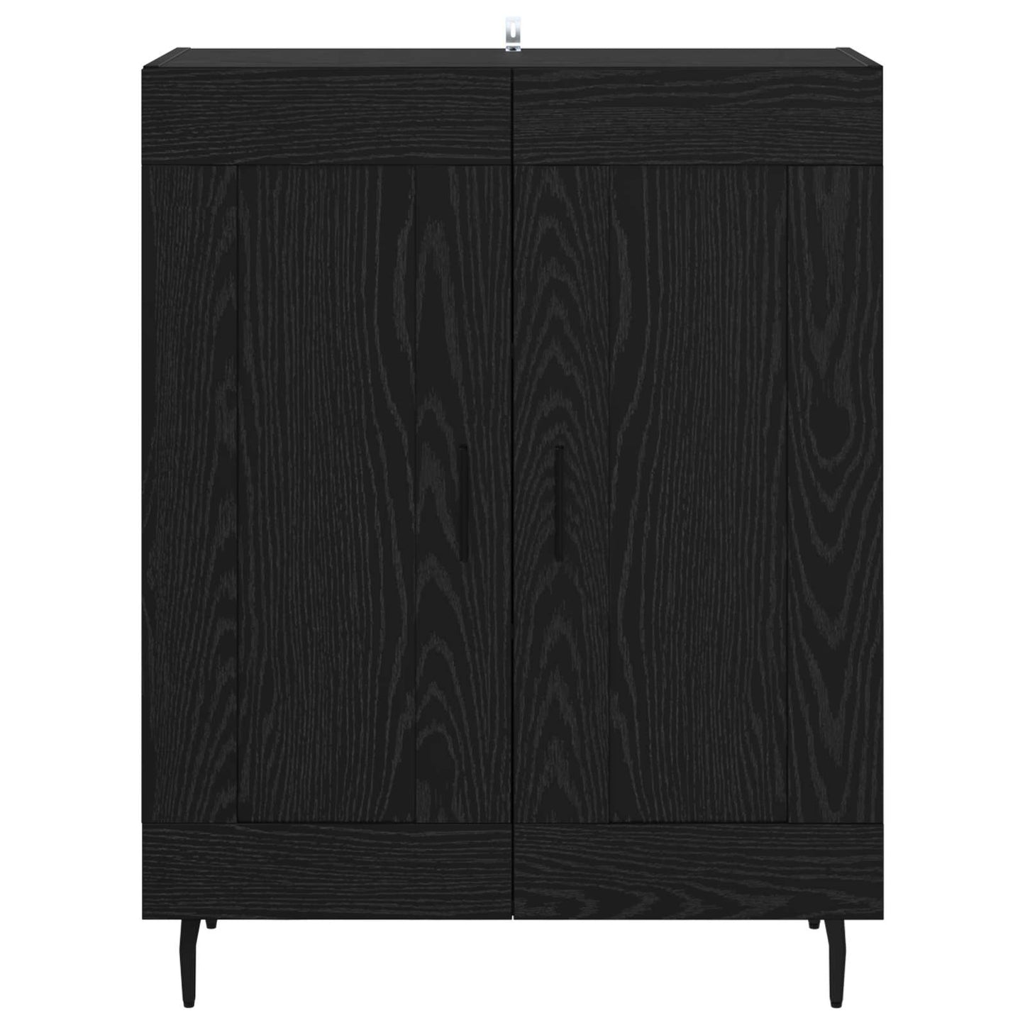 Serviesskap Svart Eik 69,5 x 34 x 90 cm Ingeniørtre og jern
