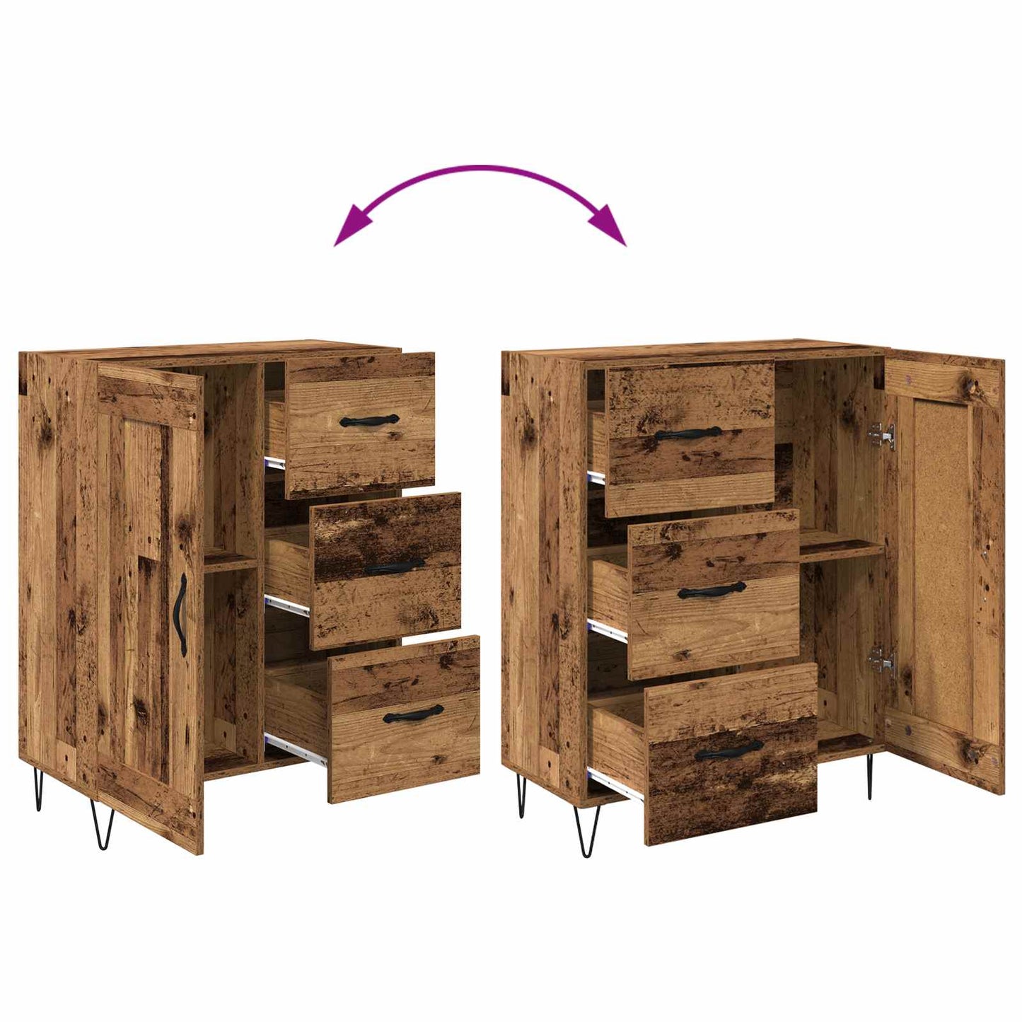 Serviesskap Gammelt tre 69,5 x 34 x 90 cm Konstruert tre