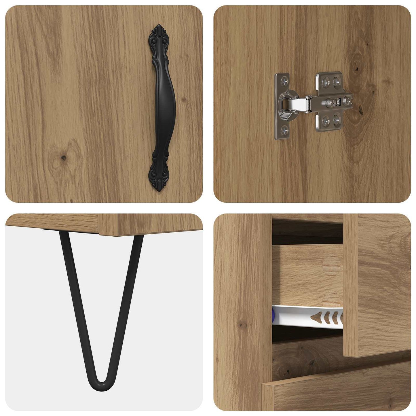 Serviesskap Artisan Eik 69,5 x 34 x 90 cm Konstruert tre