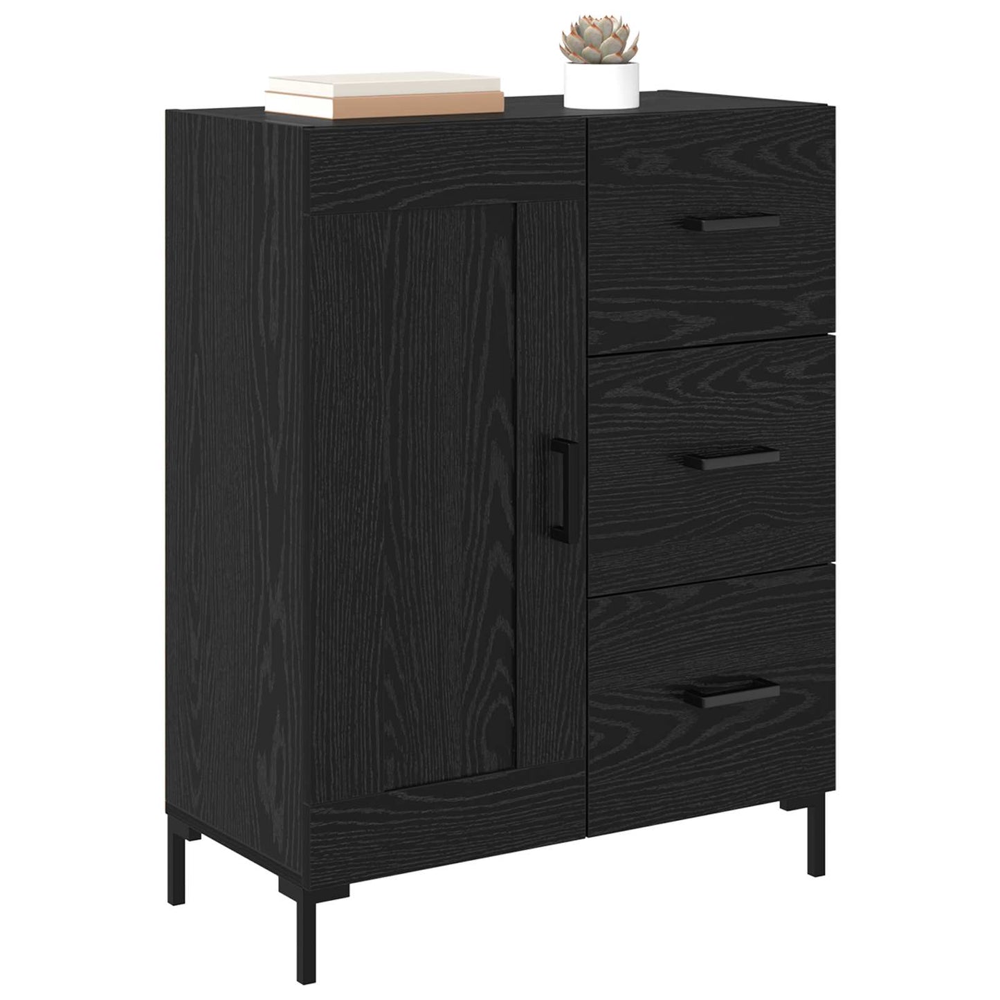Serviesskap Svart eik 69.5 x 34 x 90 cm Konstruert tre
