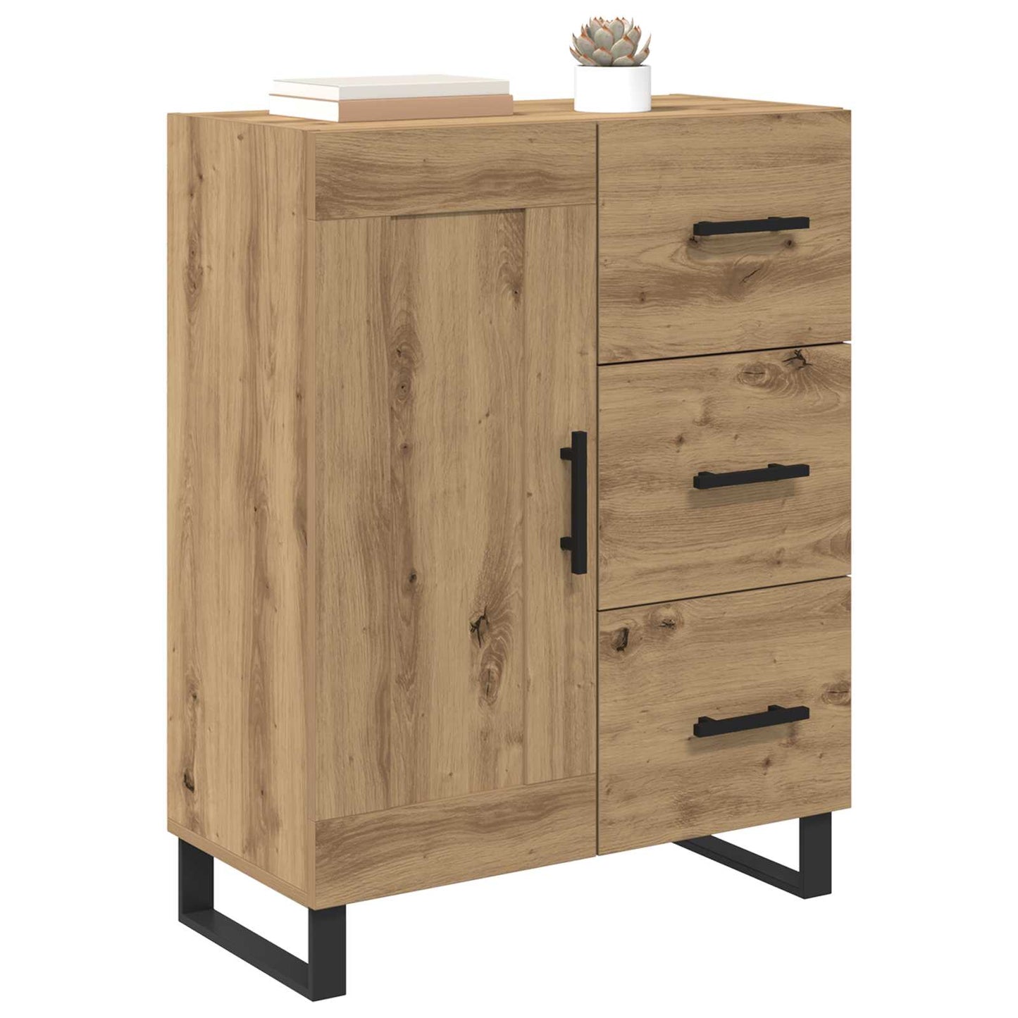 Serviesskap Artisan Eik 69,5 x 34 x 90 cm Ingeniørtre og jern