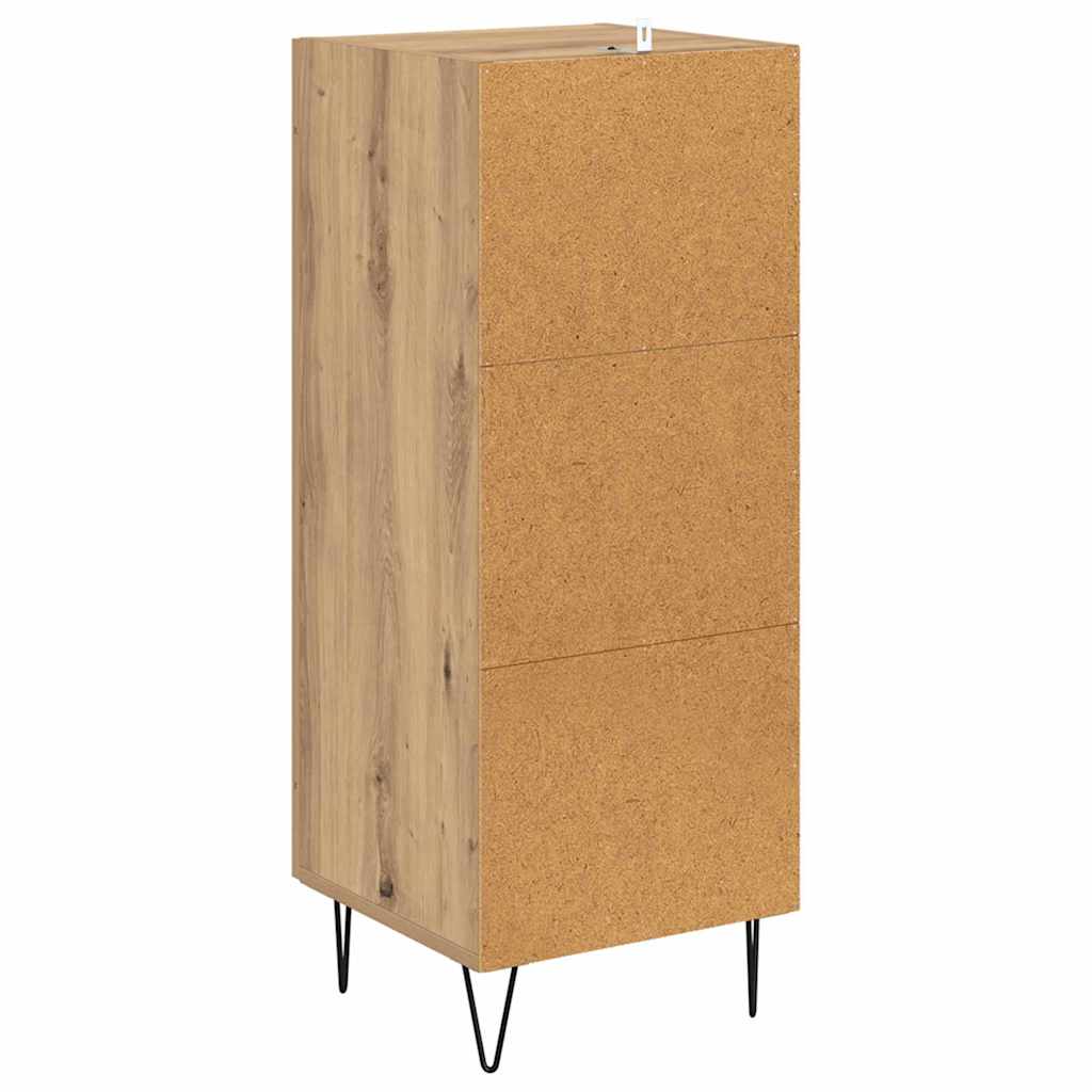 Serviesskap Artisan Eik 34,5 x 34 x 90 cm Ingeniørtre og jern