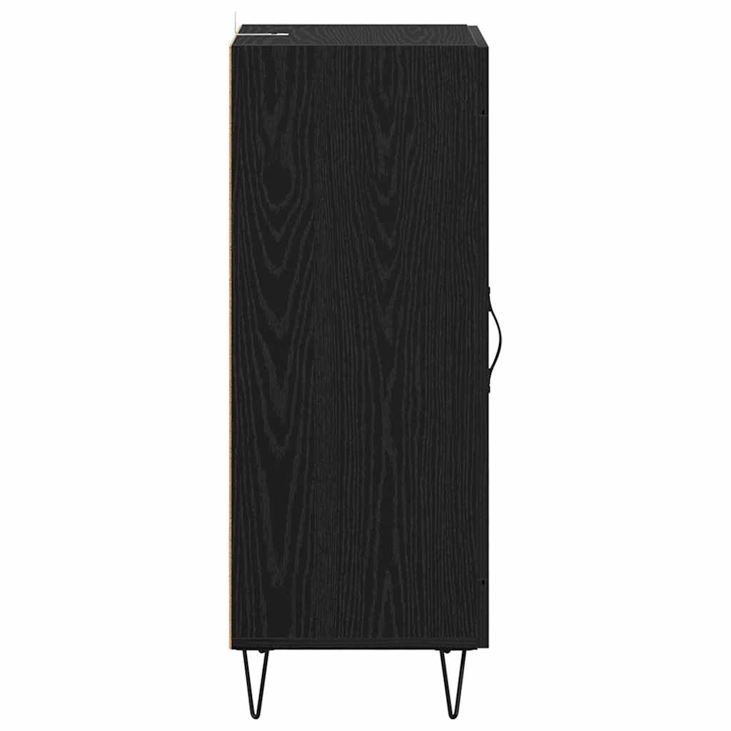 Serviesskap Svart Eik 34,5 x 34 x 90 cm Ingeniørtre og jern