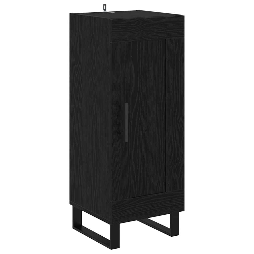 Serviesskap Svart Eik 34,5 x 34 x 90 cm Ingeniørtre og jern