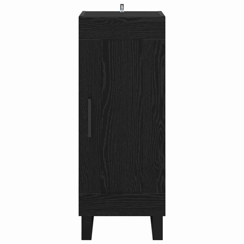 Serviesskap Svart Eik 34,5 x 34 x 90 cm Ingeniørtre og jern