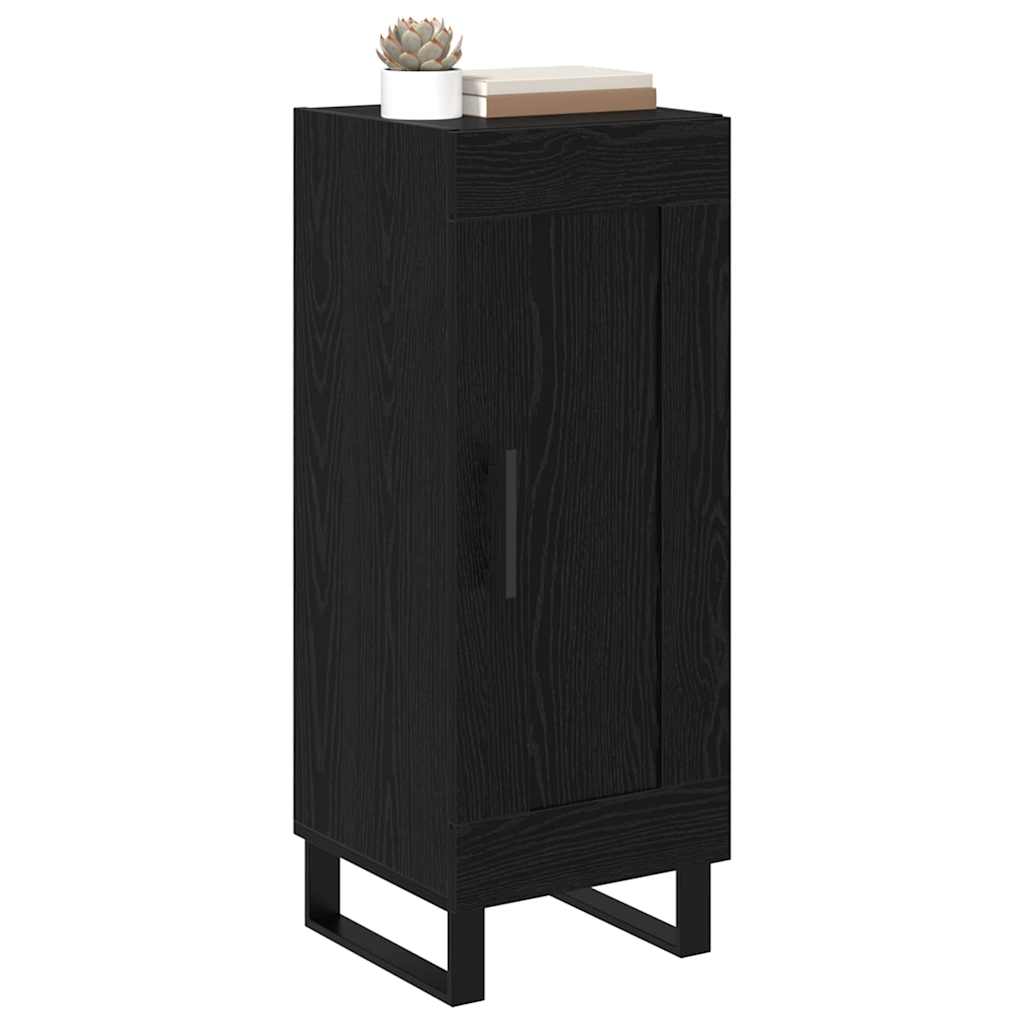Serviesskap Svart Eik 34,5 x 34 x 90 cm Ingeniørtre og jern