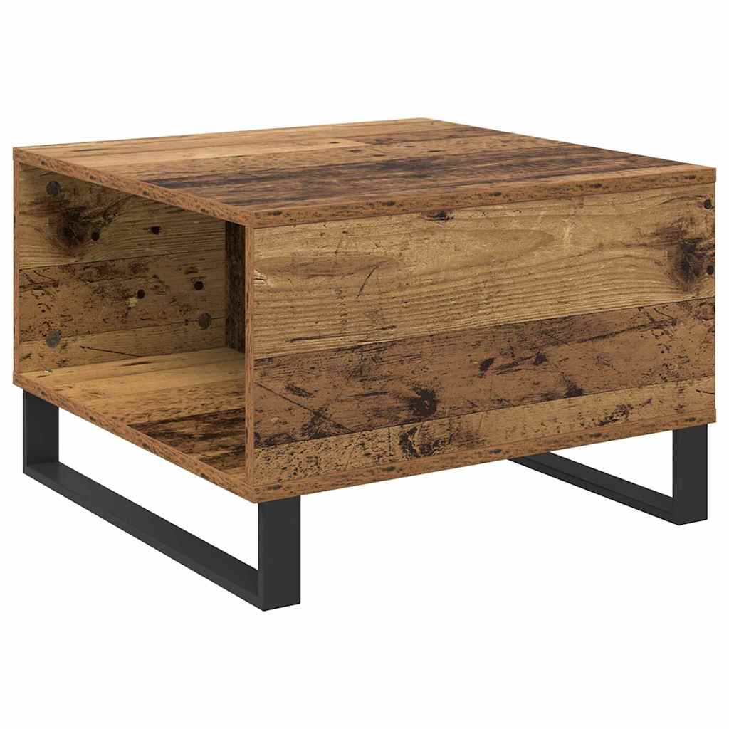 Kaffebord med skuff Gamle tre 55 x 55 x 36,5 cm Konstruert tre