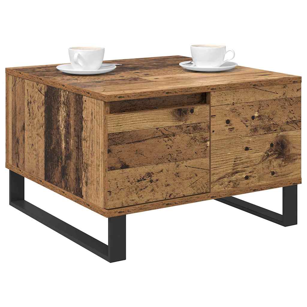 Kaffebord med skuff Gamle tre 55 x 55 x 36,5 cm Konstruert tre