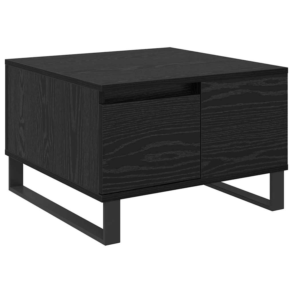 Kaffebord med skuff Svart Eik 55 x 55 x 36,5 cm Konstruert tre