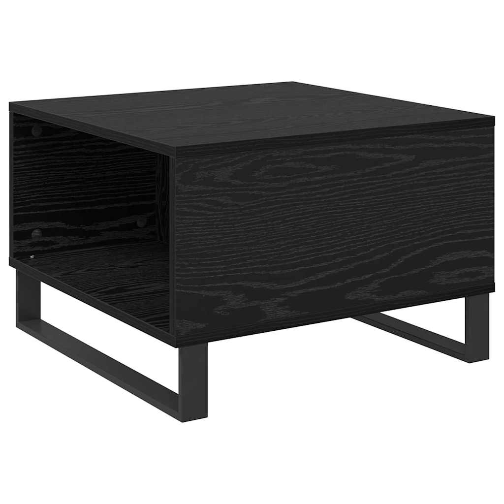 Kaffebord med skuff Svart Eik 55 x 55 x 36,5 cm Konstruert tre