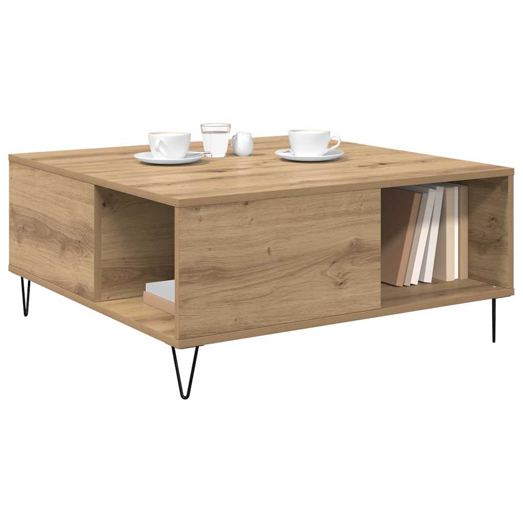 Kaffebord Artisan Eik 80 x 80 x 36,5 cm Konstruert tre