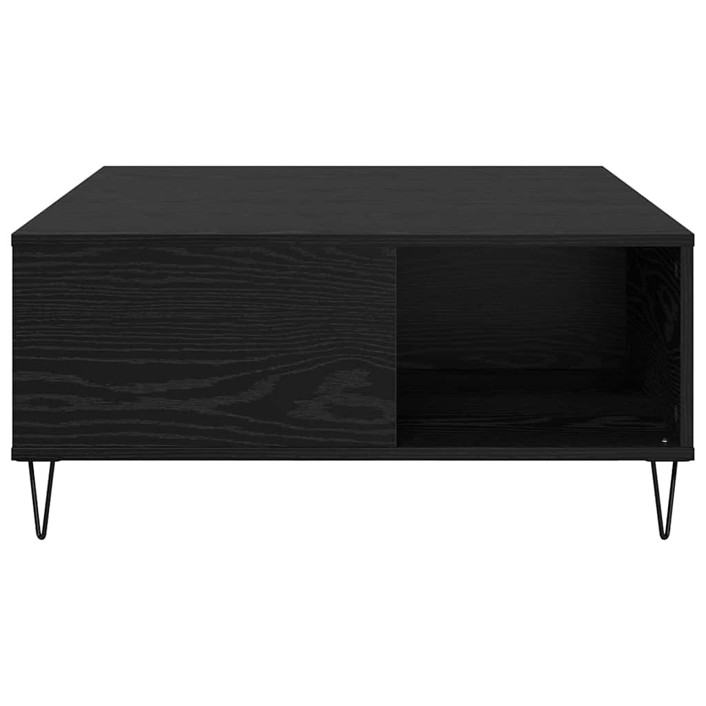Kaffebord Svart Eik 80 x 80 x 36,5 cm Konstruert tre
