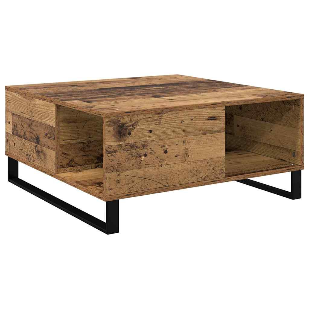 Kaffebord Gamle tre 80 x 80 x 36,5 cm Konstruert tre vidaXL