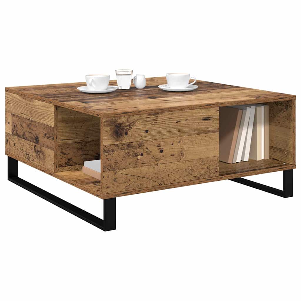 Kaffebord Gamle tre 80 x 80 x 36,5 cm Konstruert tre vidaXL