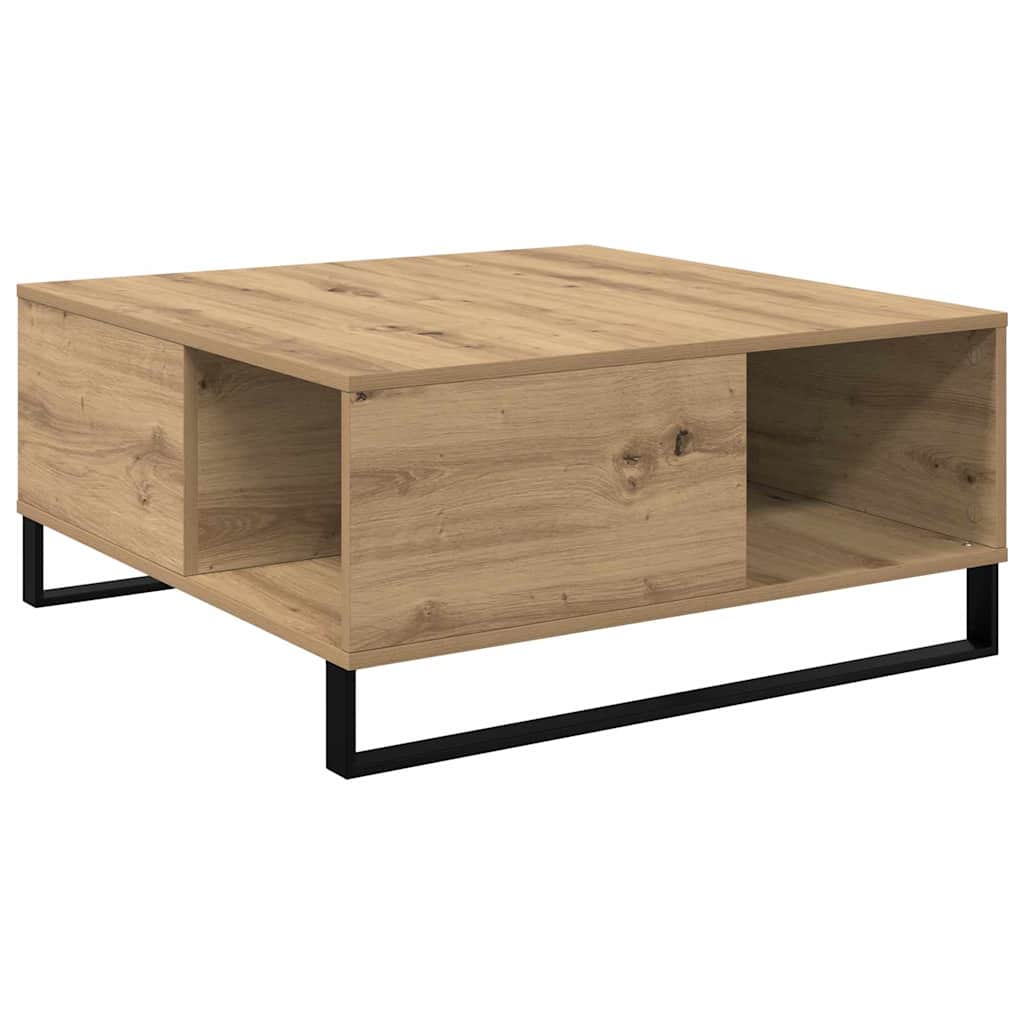 Kaffebord Artisan Eik 80 x 80 x 36,5 cm Konstruert tre vidaXL