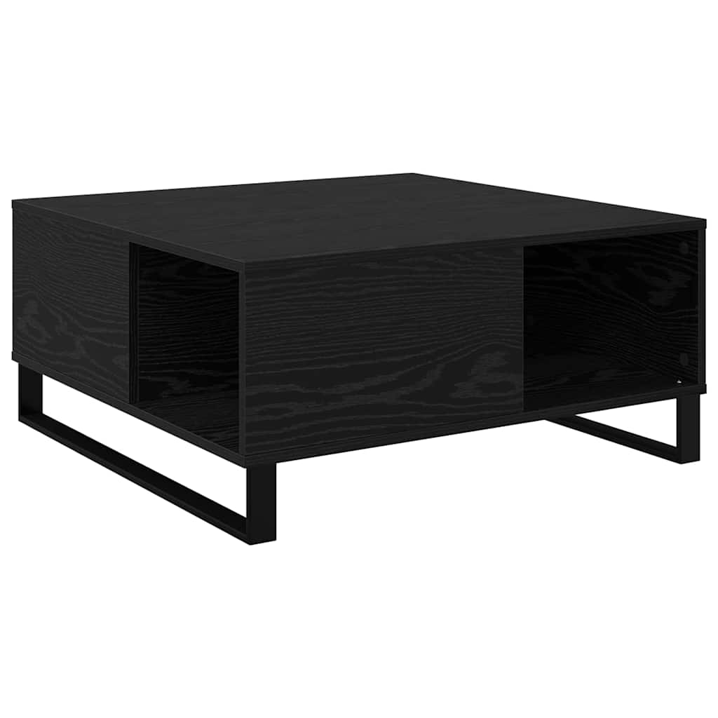 Kaffebord Svart Eik 80 x 80 x 36,5 cm Konstruert tre