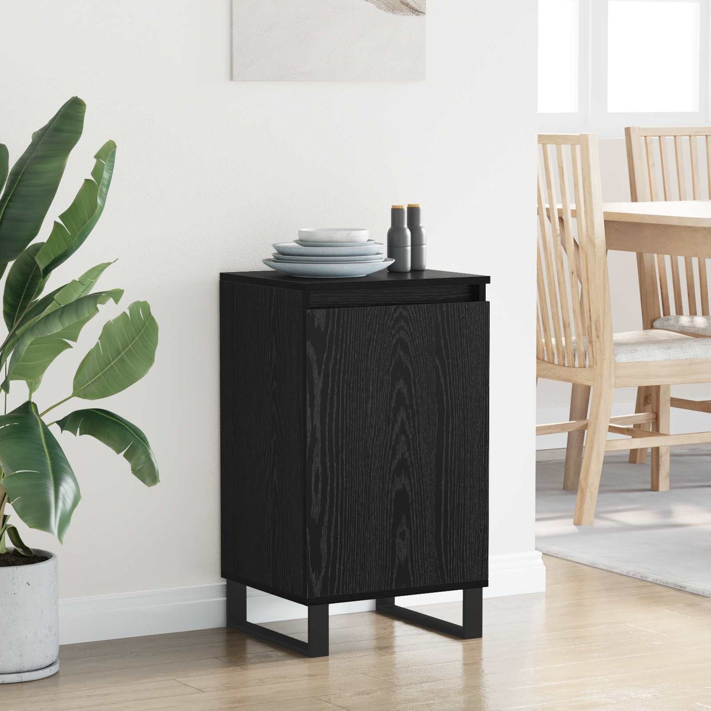 Serviesskap Svart Eik 40 x 35 x 70 cm Konstruert tre