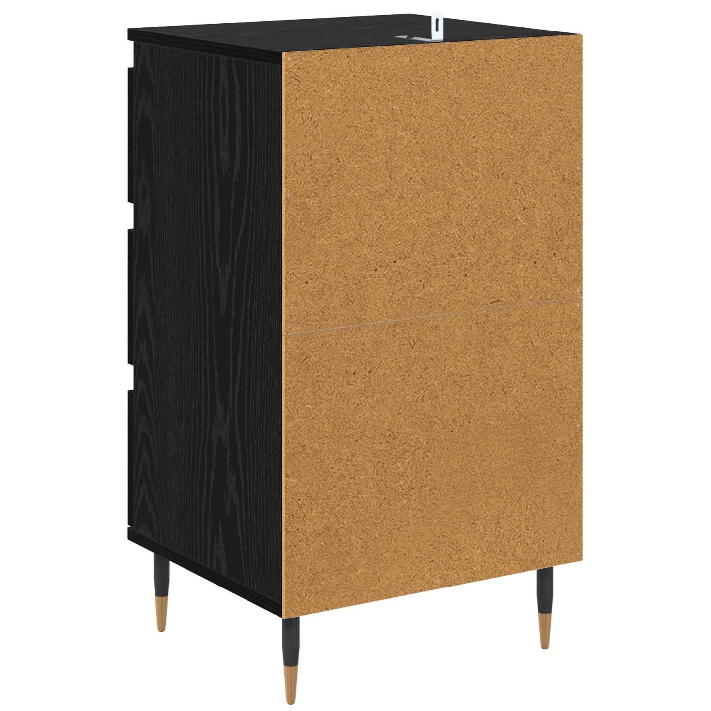 Serviesskap med skuff Svart eik 35 x 40 x 70 cm Konstruert tre