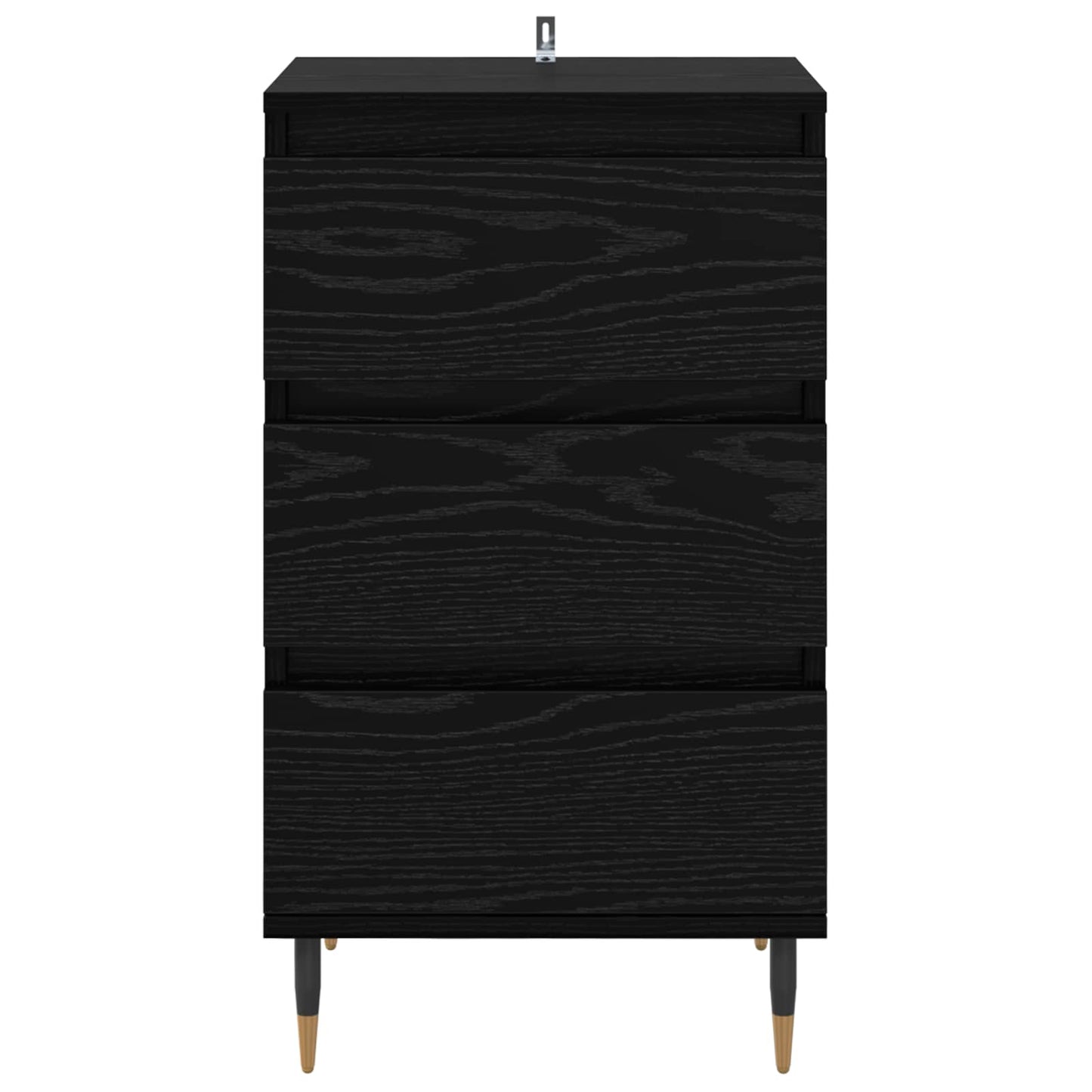 Serviesskap med skuff Svart eik 35 x 40 x 70 cm Konstruert tre