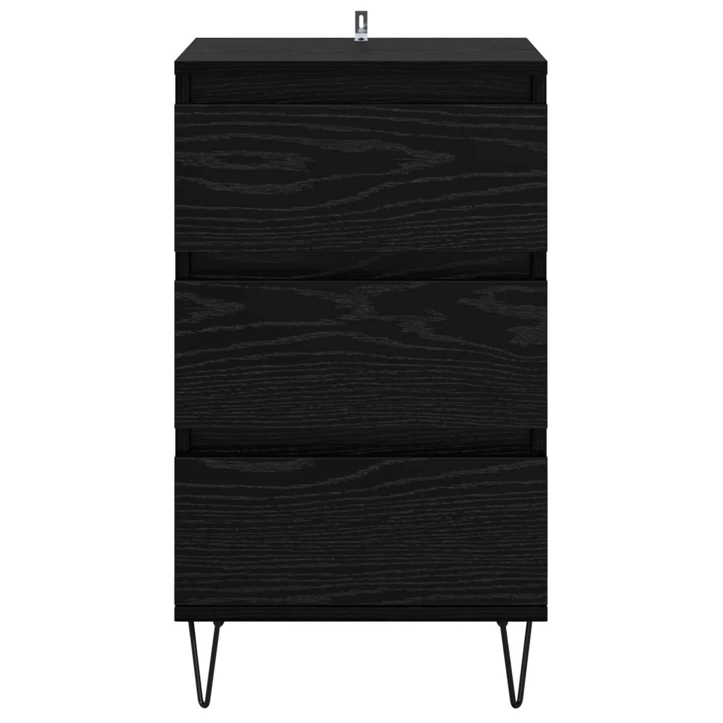 Serviesskap Svart Eik 40 x 35 x 70 cm Ingeniørtre og jern