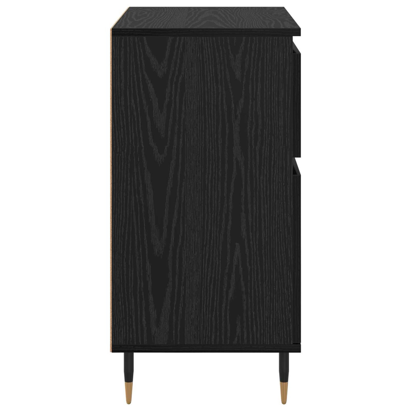 Serviesskap Svart Eik 60 x 35 x 70 cm Ingeniørtre og jern