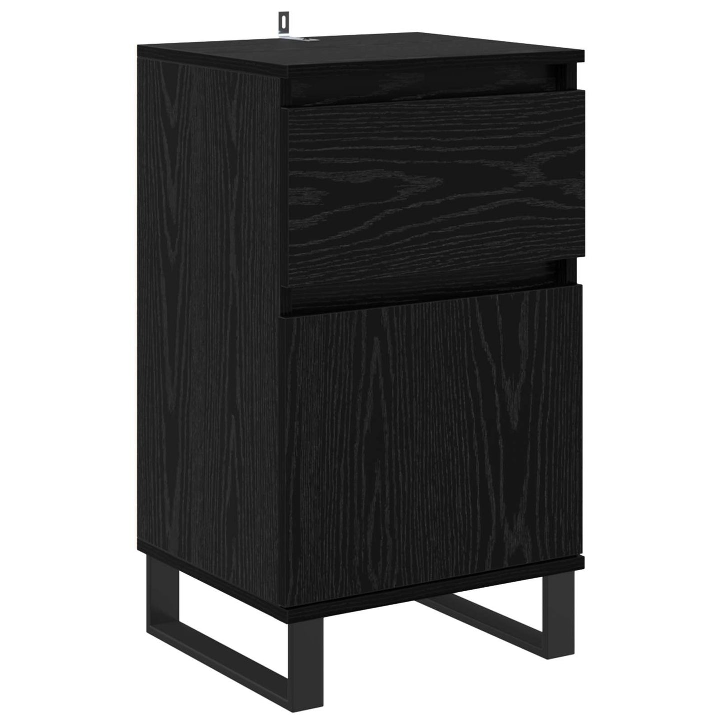 Serviesskap med skuff Svart eik 35 x 40 x 70 cm Konstruert tre