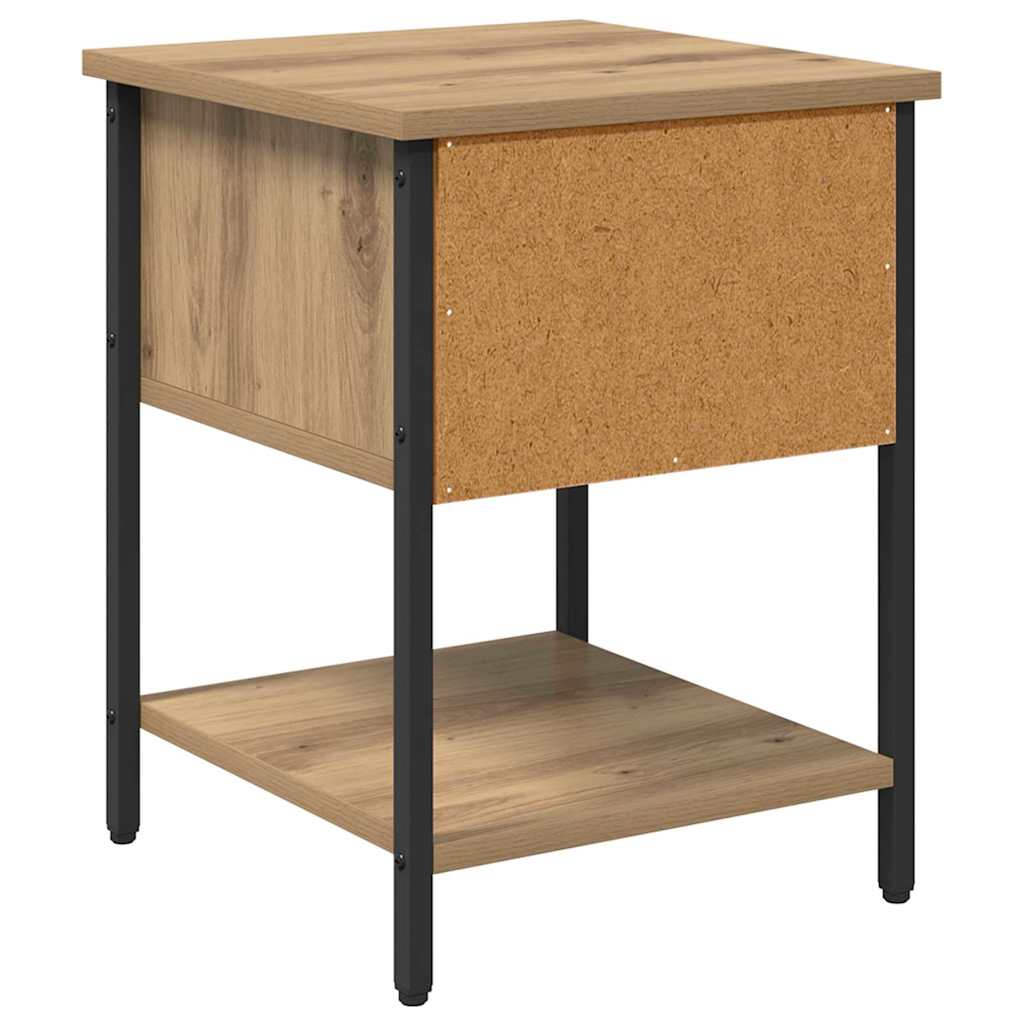 Nattbord med skuff Artisan Eik 34 x 35,5 x 45 cm Konstruert tre