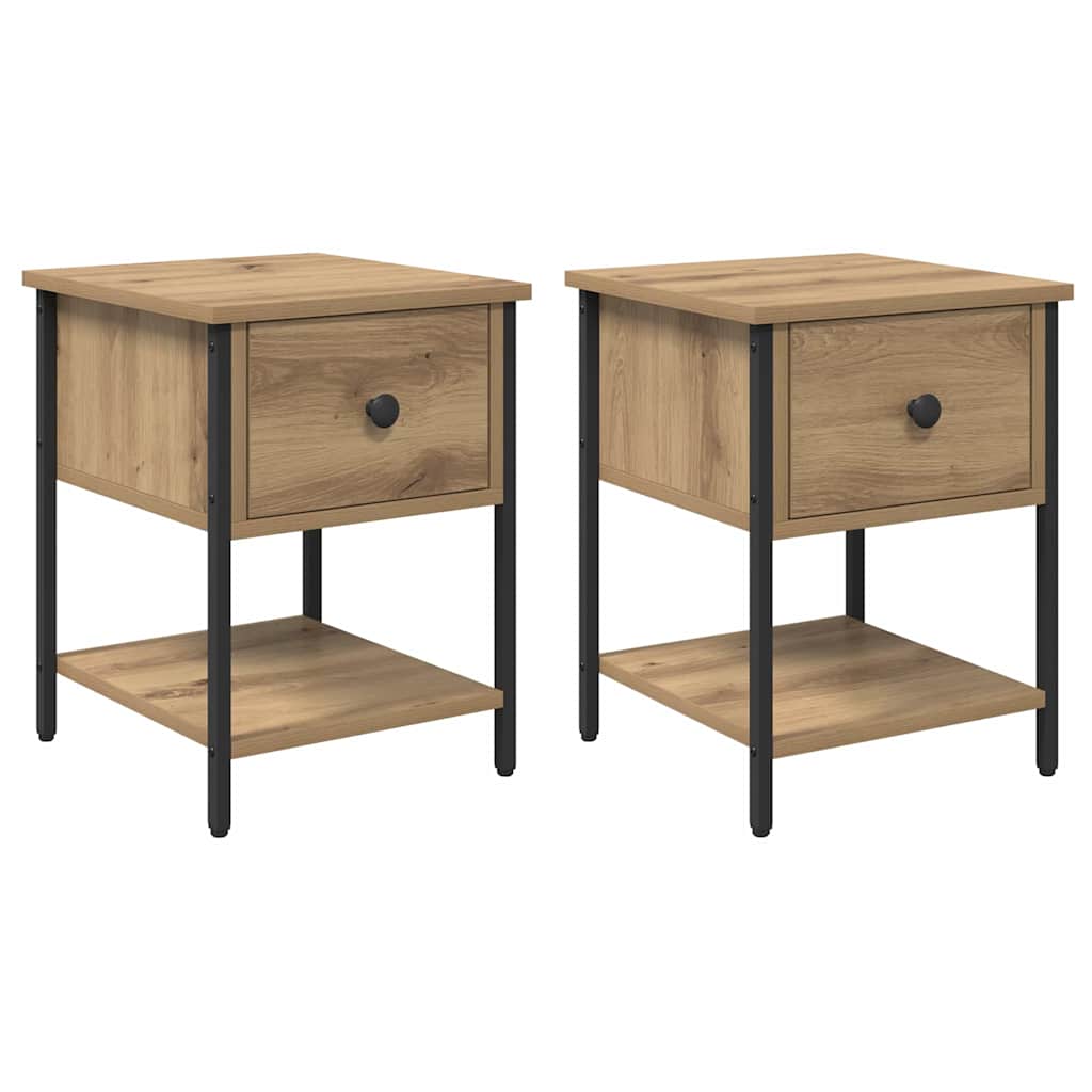 Nattbord 2 stk. Artisan Eik 34 x 35,5 x 45 cm Konstruert tre