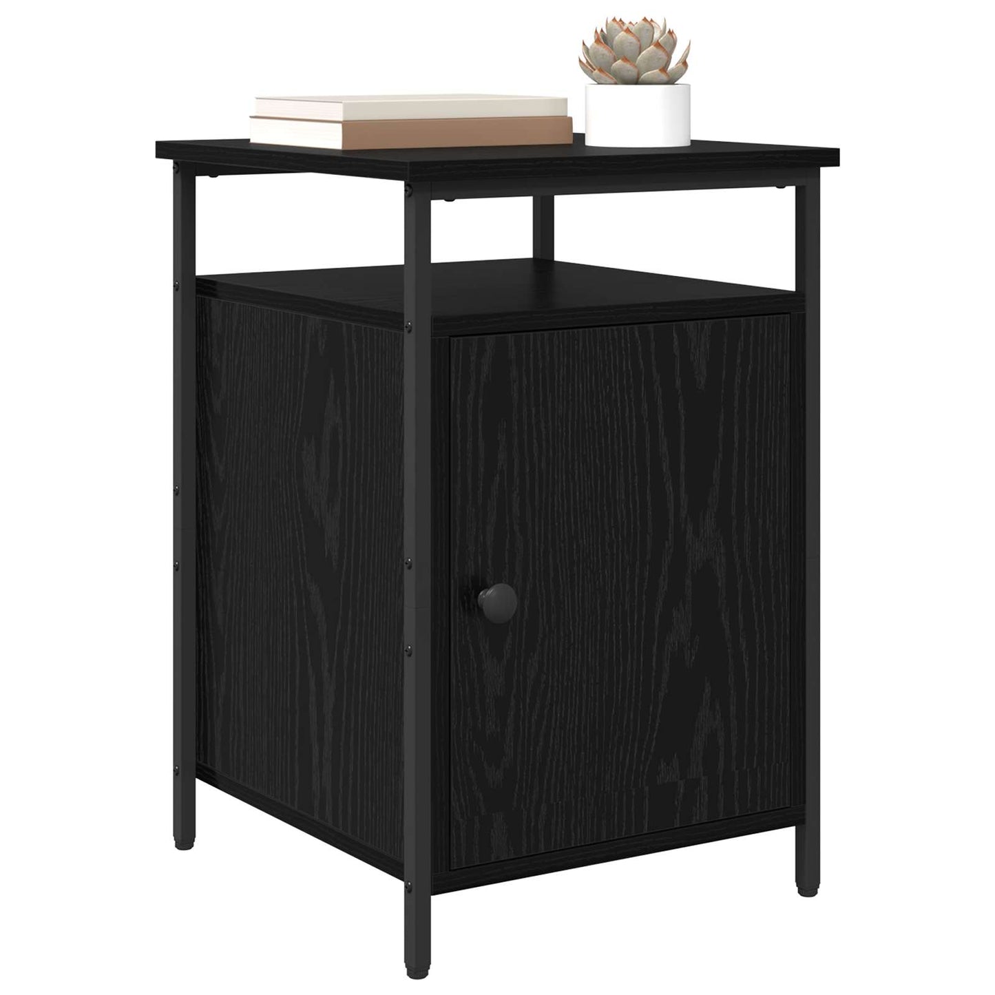 Nattbordskap Svart Eik 40 x 42 x 60cm Konstruert tre